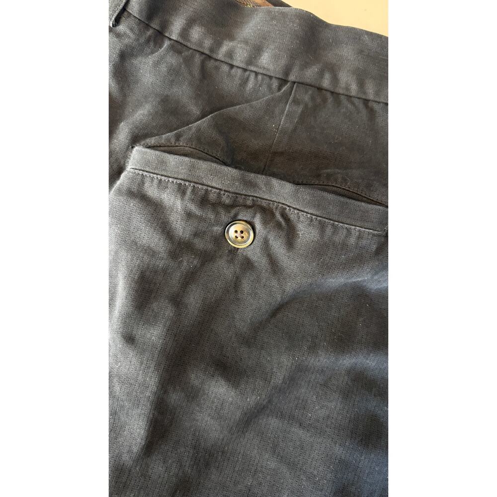 TOMMY BAHAMA Mens Shorts Size 42 Black 100% Silk Chino Zip Fly - Picture 3 of 8